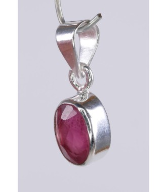 Faceted TOURMALINE RUBELLITE Gem Cabochon Pendant 2.2 Gram | 925 Sterling Silver,unique | PENDANT-WORLD.COM | Buy at $109