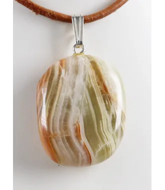 ONYX MARBLE PENDANT with 925 Silver Bail | 1pc Random Pick | PENDANT-WORLD.COM | Buy at $10.95