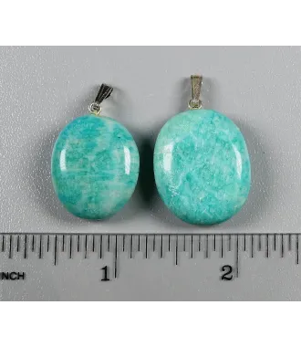 MADAGASCAR AMAZONITE PENDANT with 925 Silver Bail | 1pc Random Pick | PENDANT-WORLD.COM | Buy at $11.95