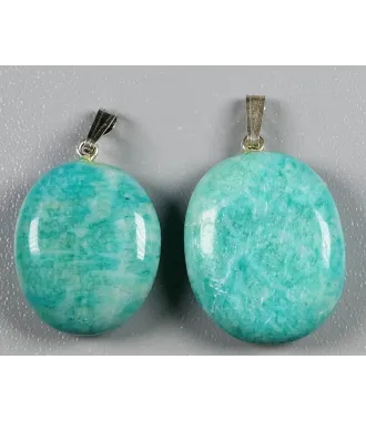 MADAGASCAR AMAZONITE PENDANT with 925 Silver Bail | 1pc Random Pick | PENDANT-WORLD.COM | Buy at $11.95