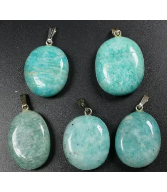 MADAGASCAR AMAZONITE PENDANT with 925 Silver Bail | 1pc Random Pick | PENDANT-WORLD.COM | Buy at $11.95