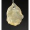 Protective Libyan desert glass 3.7 gram drilled pendant with black leather,unique | PENDANT-WORLD.COM | Buy at $59