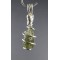 Natural raw genuine Moldavite copper silver plated wire wrap pendant,unique | PENDANT-WORLD.COM | Buy at $29.85