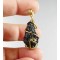 Tibetan Black Tektite Tear Drop Copper Gold Plated Wire Wrap Pendant,unique | PENDANT-WORLD.COM | Buy at $18.95