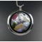 Gem & Crystals Floating Locket Pendant | MOLDAVITE HERKIMER TOPAZ AQUAMARINE TANZANITE RUBY LIBYAN DESERT GLASS | Random choice | PENDANT-WORLD.COM | Buy at $40